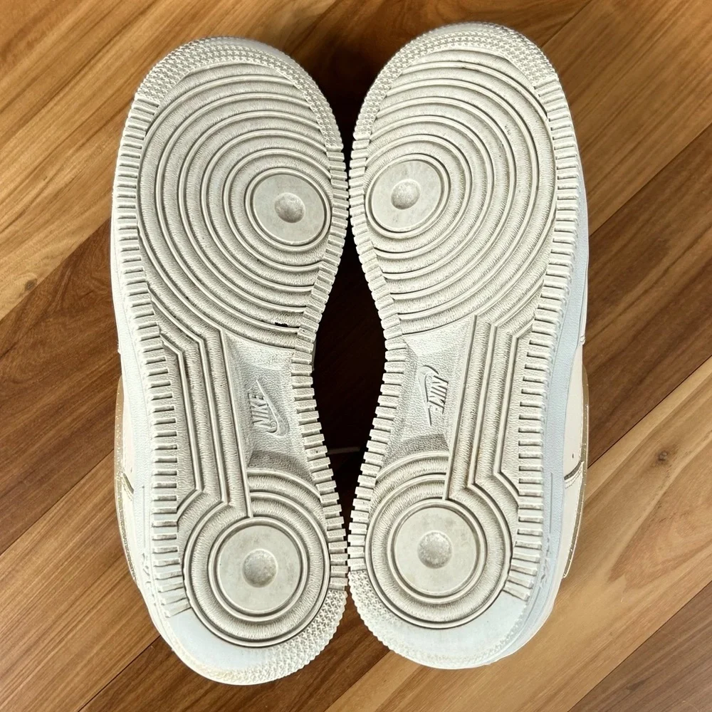Nike | Women’s Pale Ivory Jelly Jewel Air Force 1 lace up sneaker, size 8.5